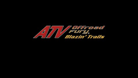 ATV Offroad Fury: Blazin' Trails title screen for PSP